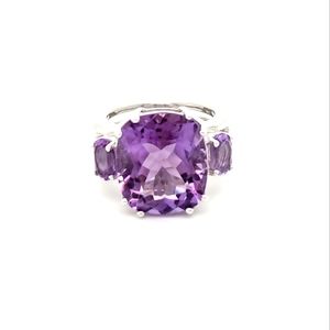 ⚫ Amethyst Sterling Silver Ring